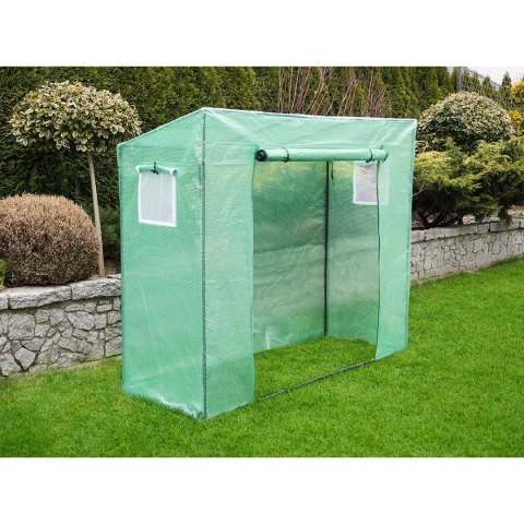 SZKLARNIA DO POMIDORÓW OGÓRKÓW 200x77x168-150CM PE ZIELONA Saska Garden SZKLARNIA DO POMIDORÓW OGÓRKÓW 200x77x168-150CM PE ZIELONA Saska Garden