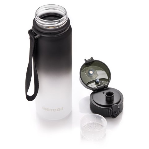 Bidon sportowy Meteor 500 ml czarny/biały Meteor Bidon sportowy Meteor 500 ml czarny/biały Meteor