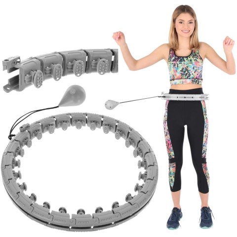 HULA HOP Z MASAŻEREM I OBCIĄŻENIEM SZARY ENERO FIT Enero HULA HOP Z MASAŻEREM I OBCIĄŻENIEM SZARY ENERO FIT Enero