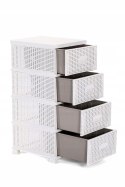 Komoda RATTAN 38x45x90 biała Katex