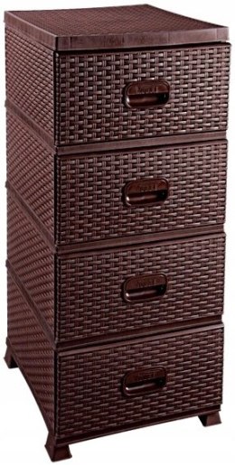 Komoda RATTAN 38x45x90 brązowa Katex