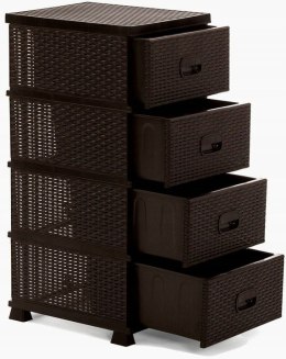 Komoda RATTAN 38x45x90 brązowa Katex
