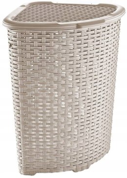 Kosz rogowy RATTAN 52l-beż 402x402x580 Katex