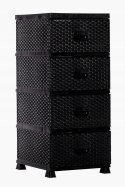 Komoda RATTAN 38x45x90 czarna Katex