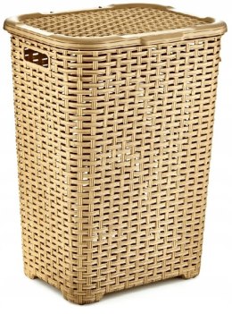 Kosz na bieliznę RATTAN 45l-beżowy 400x316x550 Katex