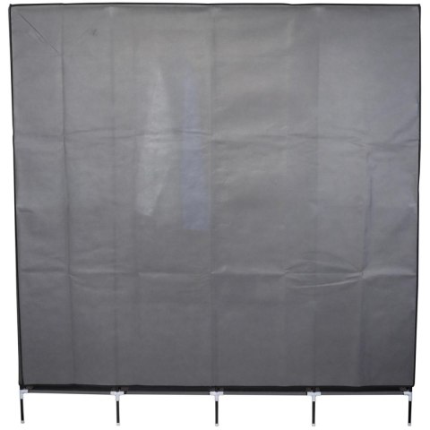 SZAFA TEKSTYLNA GARDEROBA 168x45x172CM CIEMNOSZARA Saska Garden SZAFA TEKSTYLNA GARDEROBA 168x45x172CM CIEMNOSZARA Saska Garden