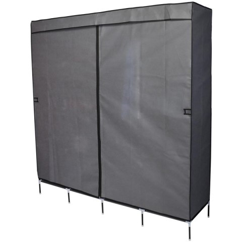 SZAFA TEKSTYLNA GARDEROBA 168x45x172CM CIEMNOSZARA Saska Garden SZAFA TEKSTYLNA GARDEROBA 168x45x172CM CIEMNOSZARA Saska Garden