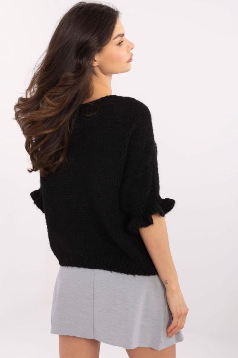 Sweter Damski Model MI-SW-2913.99 Black - Italy Moda Sweter Damski Model MI-SW-2913.99 Black - Italy Moda