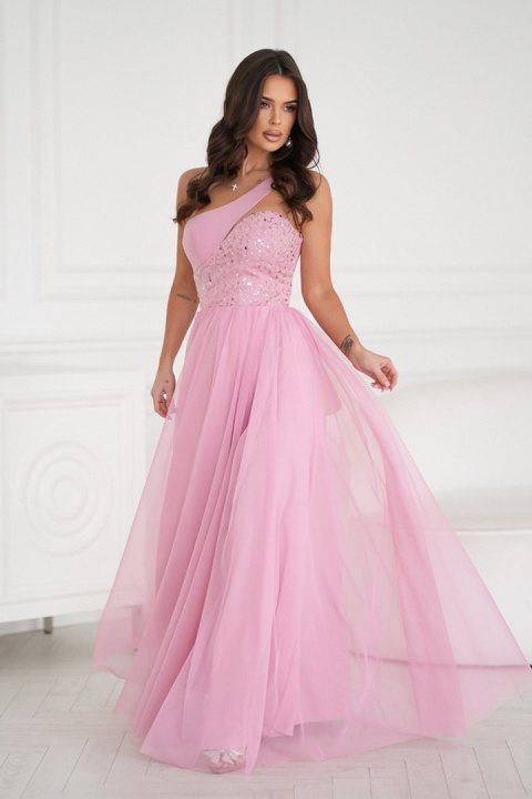 Sukienka Model 323-20 Dirty Pink - Bicotone Sukienka Model 323-20 Dirty Pink - Bicotone