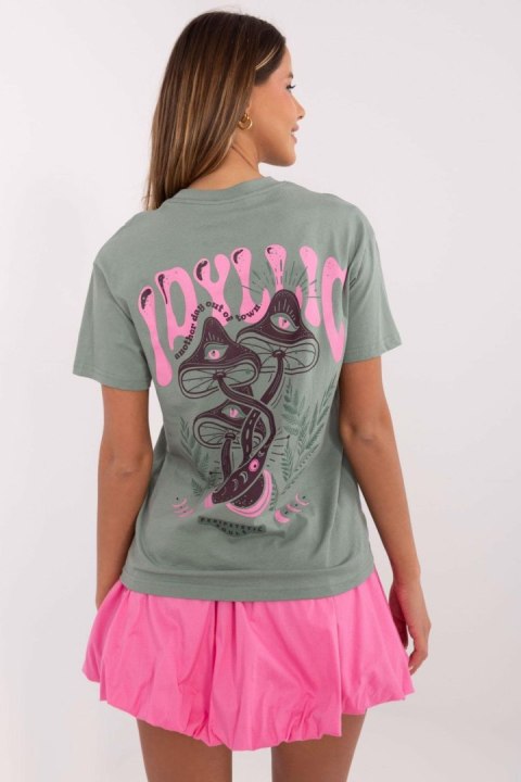 T-shirt Damski Model D12022AC02645H Pistacja - Sublevel T-shirt Damski Model D12022AC02645H Pistacja - Sublevel