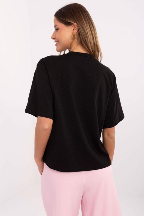T-shirt Damski Model MI-TS-M745.33 Black - Italy Moda T-shirt Damski Model MI-TS-M745.33 Black - Italy Moda