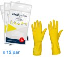 Rękawice Gospodarcze Lateksowe / Żółte / Ideall Yellow - 12 par (S 6-7) MERCATOR