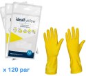 Rękawice Gospodarcze Lateksowe / Żółte / Ideall Yellow - 120 par (L 8-9) MERCATOR