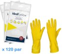 Rękawice Gospodarcze Lateksowe / Żółte / Ideall Yellow - 120 par (L 8-9) MERCATOR