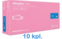 Rękawice Nitrylowe 100 sztuk / Różowe / Nitrylex Pink - 10 szt. (XL 9-10) MERCATOR