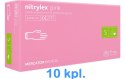 Rękawice Nitrylowe 100 sztuk / Różowe / Nitrylex Pink - 10 szt. (XL 9-10) MERCATOR