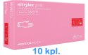 Rękawice Nitrylowe 100 sztuk / Różowe / Nitrylex Pink - 10 szt. (XS 5-6) MERCATOR