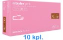 Rękawice Nitrylowe 100 sztuk / Różowe / Nitrylex Pink - 10 szt. (XS 5-6) MERCATOR