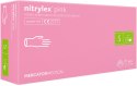 Rękawice Nitrylowe 100 sztuk / Różowe / Nitrylex Pink (L 8-9) MERCATOR
