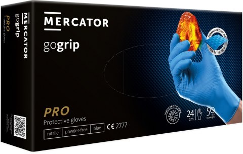 Rękawice Nitrylowe 50 szt. Gogrip Blue (10 - XL) MERCATOR Rękawice Nitrylowe 50 szt. Gogrip Blue (10 - XL) MERCATOR