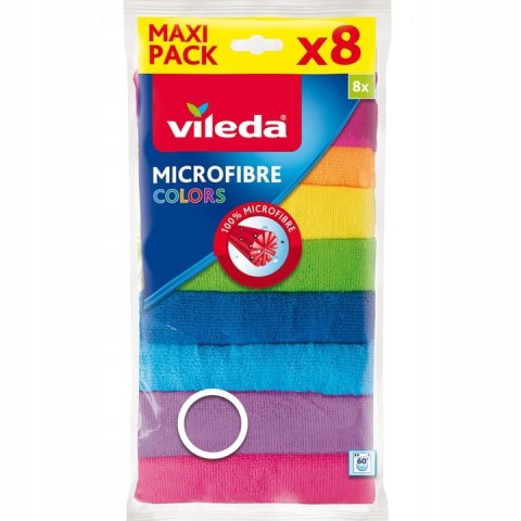 Ściereczka Vileda Mikrofibra COLORS 8 szt. VILEDA Ściereczka Vileda Mikrofibra COLORS 8 szt. VILEDA
