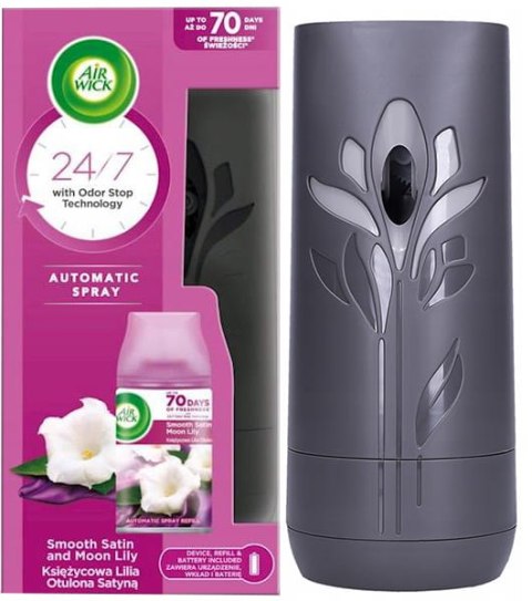Air Wick Freshmatic Księżycowa Lilia Otulona Satyną/Satin Moon Lily 250 ml Komplet AIR WICK Air Wick Freshmatic Księżycowa Lilia Otulona Satyną/Satin Moon Lily 250 ml Komplet AIR WICK