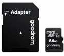 GOODRAM Karta Pamięci MicroSD 64GB CL10 UHS I + Adapter GOODRAM