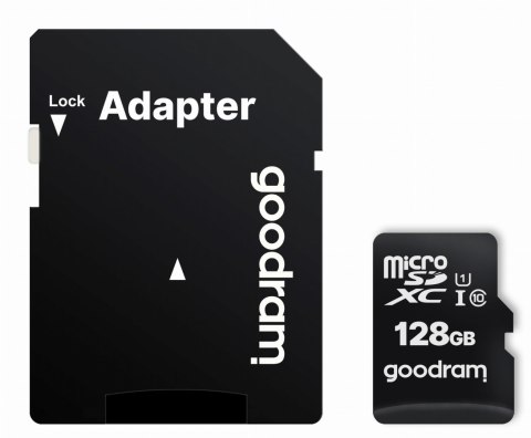 GOODRAM Karta Pamięci MicroSDXC 128GB CL10 UHS I + Adapter GOODRAM GOODRAM Karta Pamięci MicroSDXC 128GB CL10 UHS I + Adapter GOODRAM