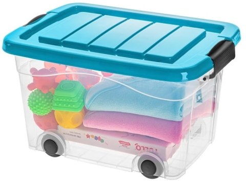 Pojemnik Roller Box 20L, Pokrywa Turkus PAKO Pojemnik Roller Box 20L, Pokrywa Turkus PAKO
