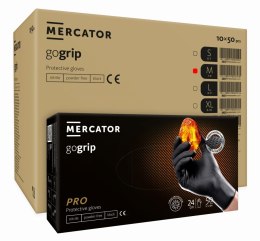 Rękawice Nitrylowe 50 szt. Gogrip Black - 10 op. (M 7-8) MERCATOR