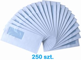 Koperta DL biała SK samoklejąca 110x220 mm - okienko 90x45 mm - 250 szt. PAKO