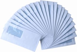 Koperta DL biała SK samoklejąca 110x220 mm - okienko 90x45 mm - 250 szt. PAKO