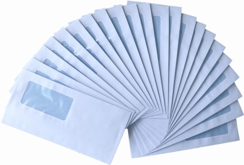 Koperta DL biała SK samoklejąca 110x220 mm - okienko 90x45 mm - 250 szt. PAKO Koperta DL biała SK samoklejąca 110x220 mm - okienko 90x45 mm - 250 szt. PAKO