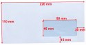 Koperta DL biała SK samoklejąca 110x220 mm - okienko 90x45 mm - 250 szt. PAKO