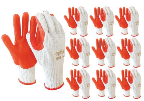Rękawice Brukarskie / biało-pomarańczowe / Rozmiar: 10 - XL / OX-ORANGINA - 10 Par OGRIFOX Rękawice Brukarskie / biało-pomarańczowe / Rozmiar: 10 - XL / OX-ORANGINA - 10 Par OGRIFOX