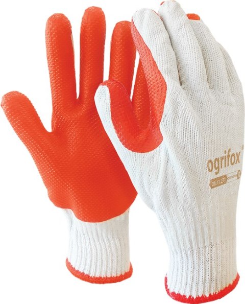 Rękawice Brukarskie / biało-pomarańczowe / Rozmiar: 10 - XL / OX-ORANGINA - 10 Par OGRIFOX Rękawice Brukarskie / biało-pomarańczowe / Rozmiar: 10 - XL / OX-ORANGINA - 10 Par OGRIFOX