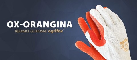 Rękawice Brukarskie / biało-pomarańczowe / Rozmiar: 10 - XL / OX-ORANGINA - 10 Par OGRIFOX Rękawice Brukarskie / biało-pomarańczowe / Rozmiar: 10 - XL / OX-ORANGINA - 10 Par OGRIFOX