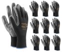 Rękawice robocze / Czarne / OX-NITRICAR_BS - 10 Par (7 - S) OGRIFOX