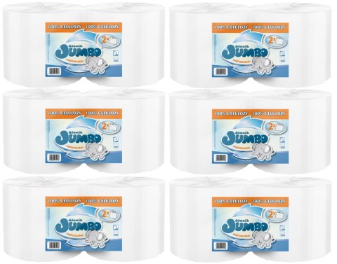 Czyściwo papierowe 2R SŁONIK JUMBO PROFESSIONAL BIAŁE 650 list 2W - 12 Rolek Słonik Jumbo Czyściwo papierowe 2R SŁONIK JUMBO PROFESSIONAL BIAŁE 650 list 2W - 12 Rolek Słonik Jumbo