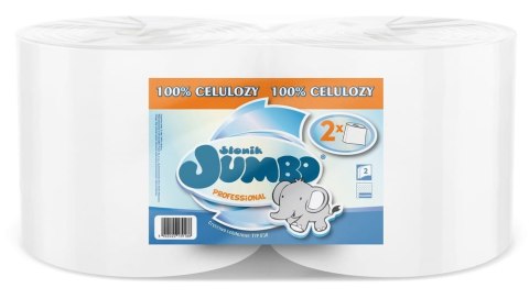 Czyściwo papierowe 2R SŁONIK JUMBO PROFESSIONAL BIAŁE 650 list 2W - 12 Rolek Słonik Jumbo Czyściwo papierowe 2R SŁONIK JUMBO PROFESSIONAL BIAŁE 650 list 2W - 12 Rolek Słonik Jumbo