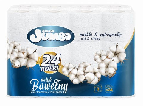 Papier toaletowy 24R SŁONIK JUMBO BAWEŁNA 3W - 144 Rolki Słonik Jumbo Papier toaletowy 24R SŁONIK JUMBO BAWEŁNA 3W - 144 Rolki Słonik Jumbo