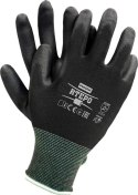 Rękawice robocze / Czarne / RTEPO_BB - 10 par (10 - XL) REIS
