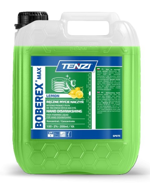 TENZI BOBEREX MAX Lemon 5L. Płyn Do Mycia Naczyń TENZI TENZI BOBEREX MAX Lemon 5L. Płyn Do Mycia Naczyń TENZI