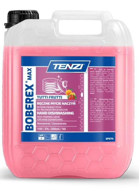 TENZI BOBEREX MAX Tutti Frutti 5L. Płyn Do Mycia Naczyń TENZI TENZI BOBEREX MAX Tutti Frutti 5L. Płyn Do Mycia Naczyń TENZI