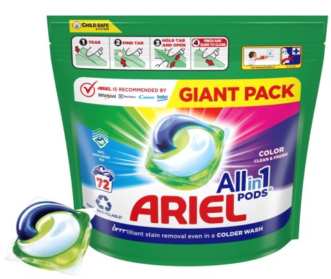 Ariel Kapsułki Do Prania All-in-1 PODS Kolor 72 szt. Ariel Ariel Kapsułki Do Prania All-in-1 PODS Kolor 72 szt. Ariel