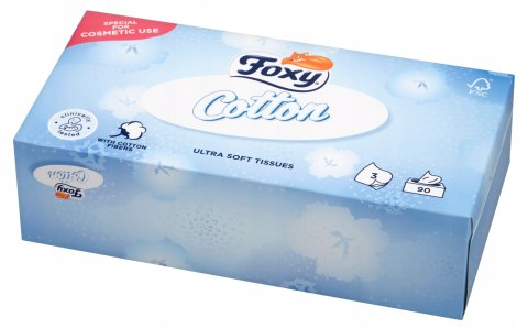 Chusteczki Higieniczne FOXY COTTON Box 90 szt. - 12 op. FOXY Chusteczki Higieniczne FOXY COTTON Box 90 szt. - 12 op. FOXY