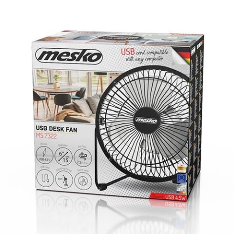 Wentylator Biurkowy USB 15cm MESKO MS 7322 Mesko Wentylator Biurkowy USB 15cm MESKO MS 7322 Mesko