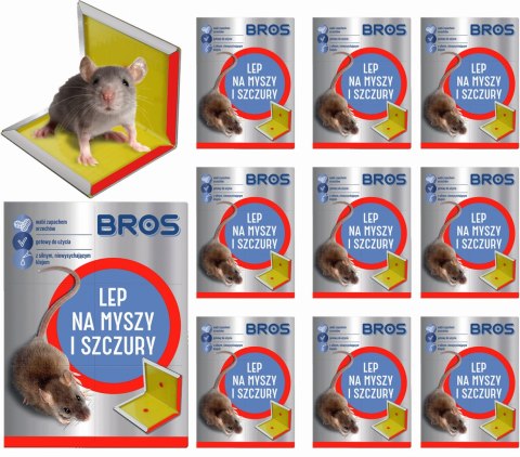 BROS - lep na myszy i szczury - 10 szt. BROS BROS - lep na myszy i szczury - 10 szt. BROS