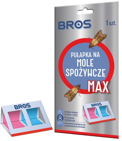BROS - pułapka na mole spożywcze MAX - na samce i samice - 10 szt. BROS BROS - pułapka na mole spożywcze MAX - na samce i samice - 10 szt. BROS