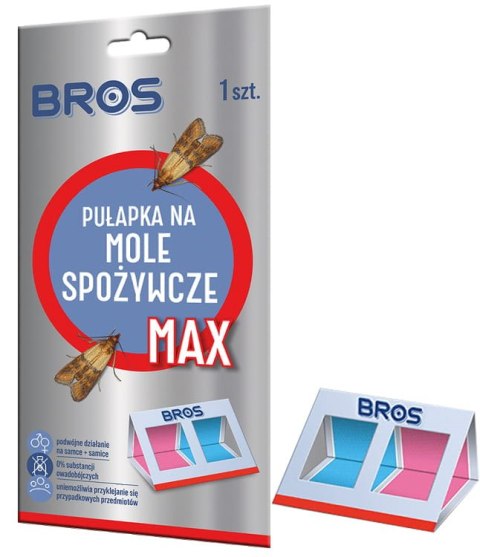 BROS - pułapka na mole spożywcze MAX - na samce i samice - 10 szt. BROS BROS - pułapka na mole spożywcze MAX - na samce i samice - 10 szt. BROS